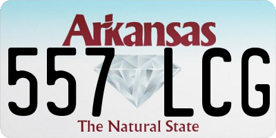 AR license plate 557LCG