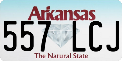 AR license plate 557LCJ