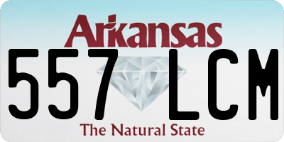 AR license plate 557LCM