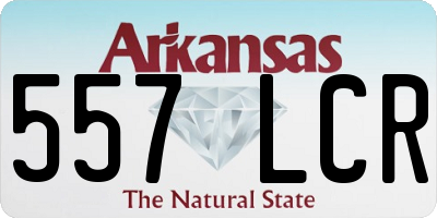 AR license plate 557LCR