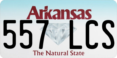 AR license plate 557LCS