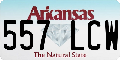AR license plate 557LCW