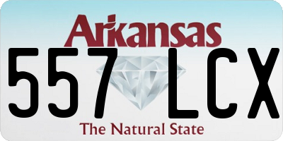 AR license plate 557LCX