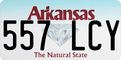 AR license plate 557LCY