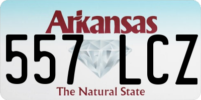 AR license plate 557LCZ