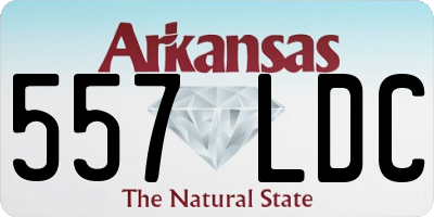 AR license plate 557LDC