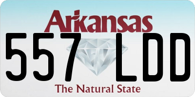 AR license plate 557LDD
