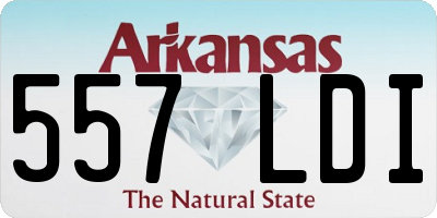 AR license plate 557LDI