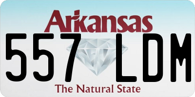 AR license plate 557LDM