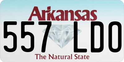 AR license plate 557LDO