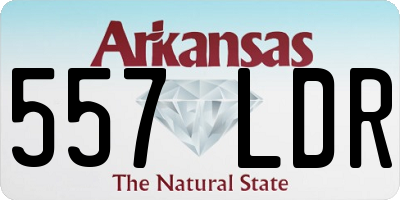 AR license plate 557LDR