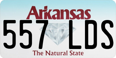 AR license plate 557LDS