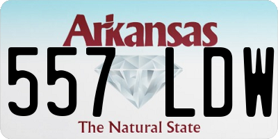 AR license plate 557LDW