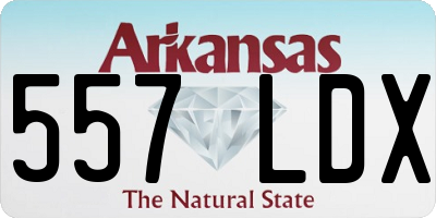 AR license plate 557LDX