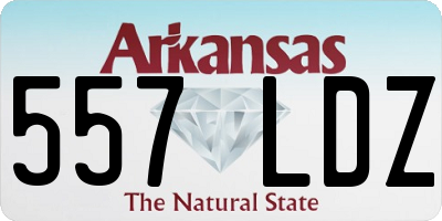 AR license plate 557LDZ