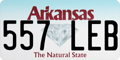 AR license plate 557LEB