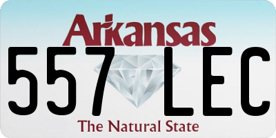 AR license plate 557LEC