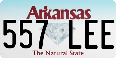 AR license plate 557LEE