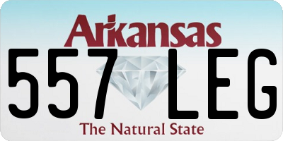 AR license plate 557LEG