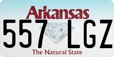 AR license plate 557LGZ
