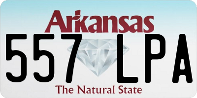 AR license plate 557LPA