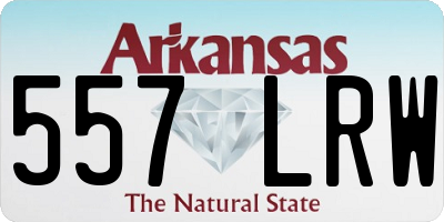 AR license plate 557LRW