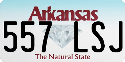 AR license plate 557LSJ