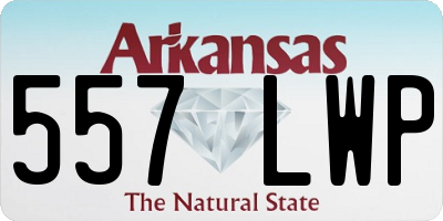 AR license plate 557LWP