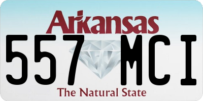 AR license plate 557MCI