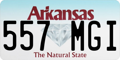 AR license plate 557MGI