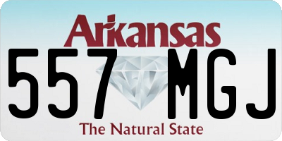 AR license plate 557MGJ