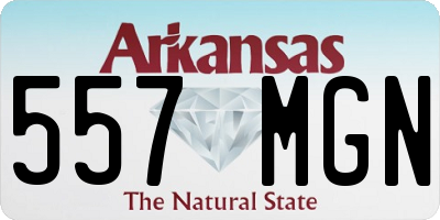 AR license plate 557MGN