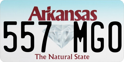 AR license plate 557MGO