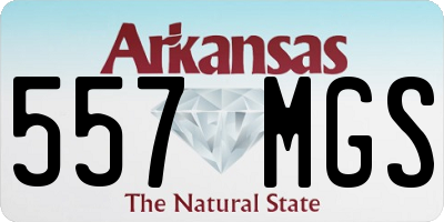 AR license plate 557MGS