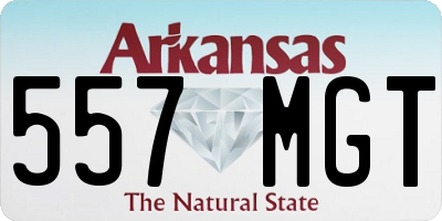 AR license plate 557MGT