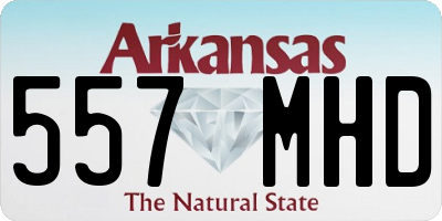 AR license plate 557MHD