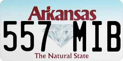 AR license plate 557MIB