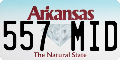 AR license plate 557MID