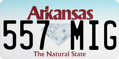 AR license plate 557MIG