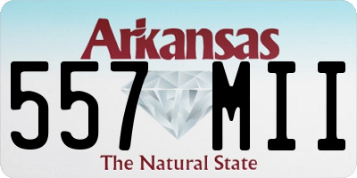 AR license plate 557MII