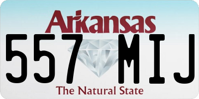 AR license plate 557MIJ