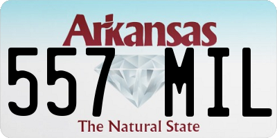 AR license plate 557MIL