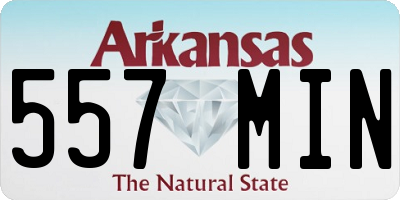 AR license plate 557MIN