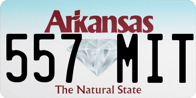 AR license plate 557MIT