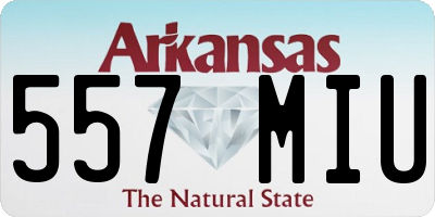 AR license plate 557MIU