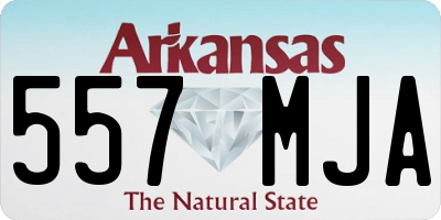AR license plate 557MJA
