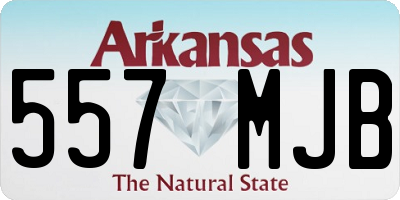 AR license plate 557MJB