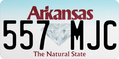 AR license plate 557MJC