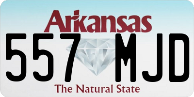 AR license plate 557MJD