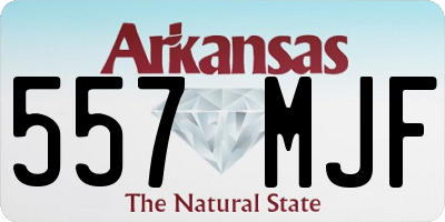 AR license plate 557MJF